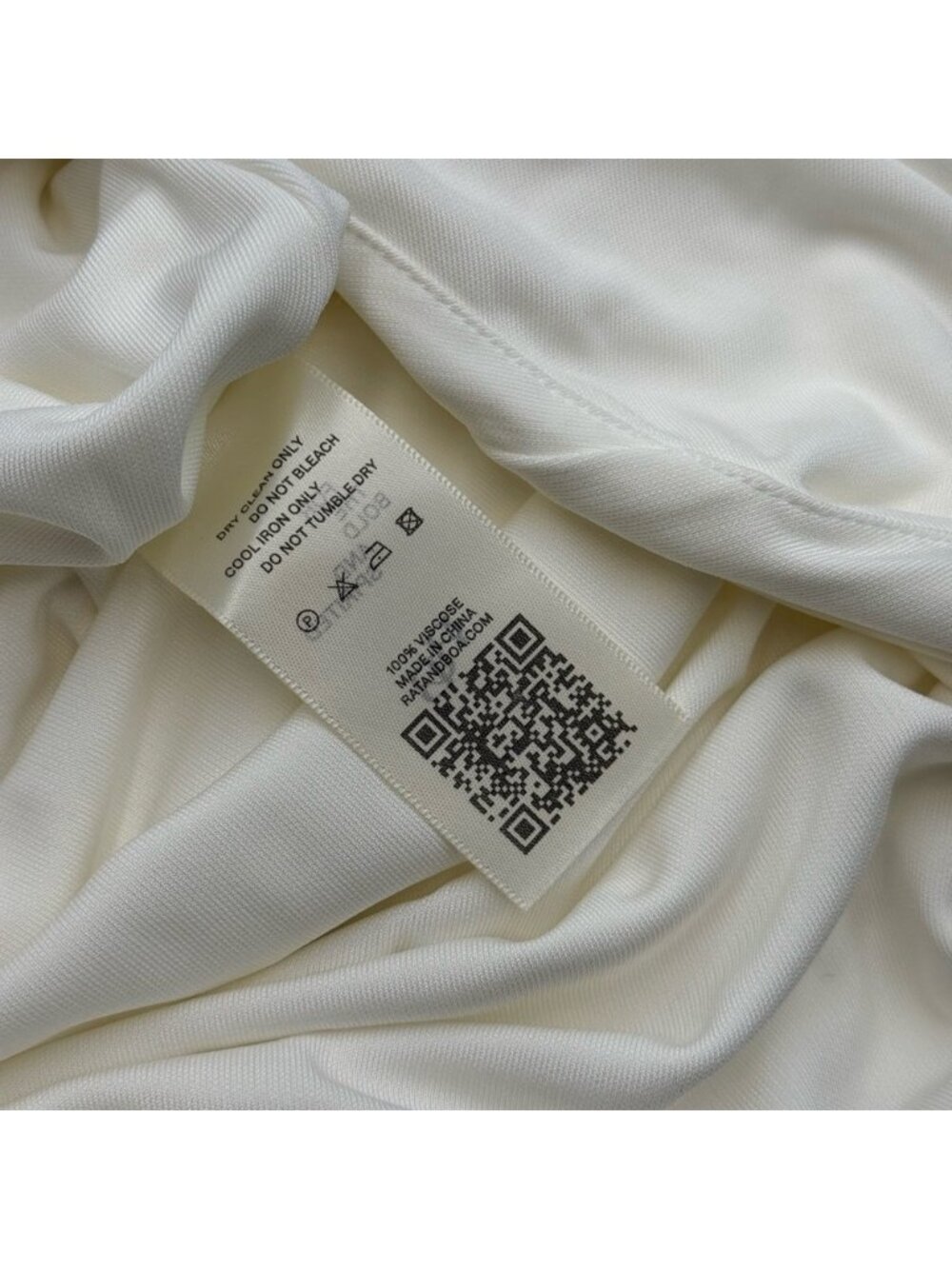 🆕 RAT & BOA 🧿 NWOT Amora Back Draped Jersey Dress, White - Sz XS - Picture 14 of 14